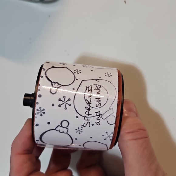 Sparkle and Shine ornament Stampin Round Jumbo wheel stamp 2" wide - Picture 2 of 2